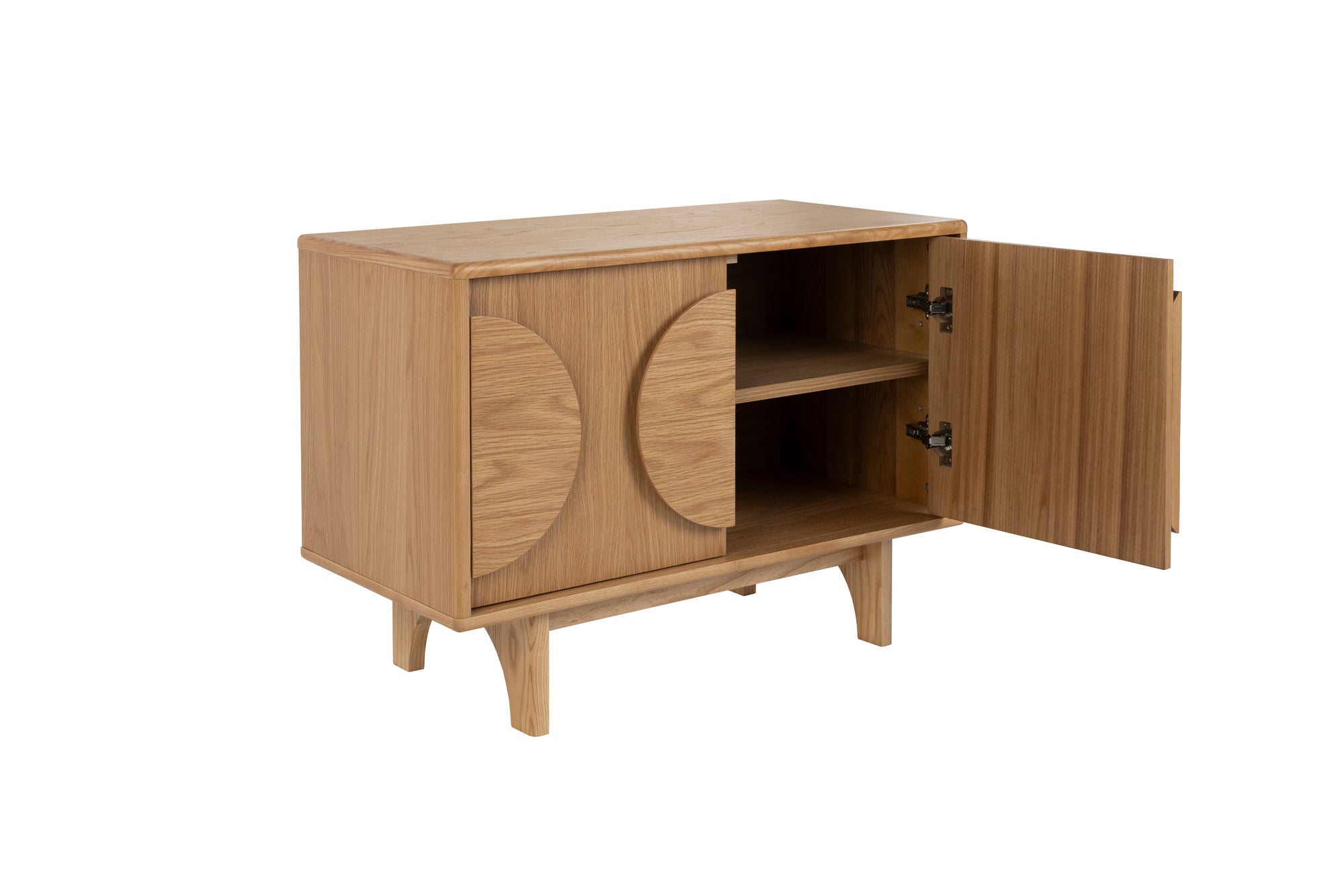 Zuiver Groove Natural Oak Wood Sideboard | 2 Doors